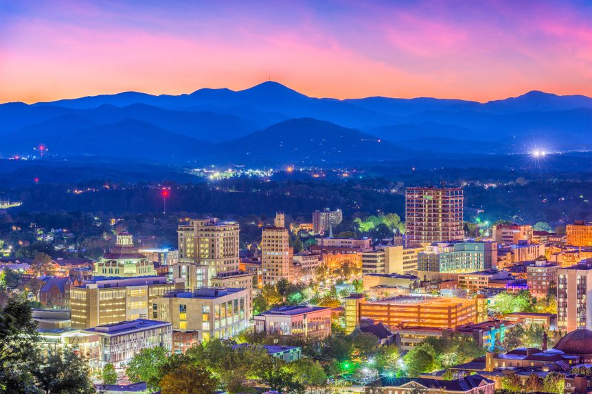 Asheville, North Carolina, USA Skyline